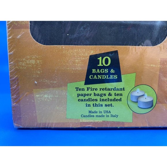 Vintage Halloween 10 Bags & Candles Luminaries Jack-O’-Lantern Spooky Decor - Picture 3 of 9